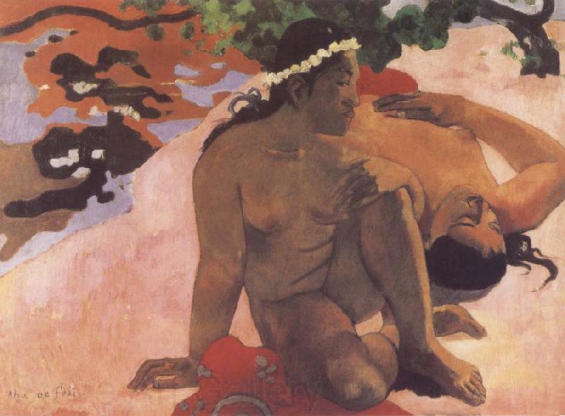 Paul Gauguin Aha Oe Feill,what,are you Jealous Spain oil painting art